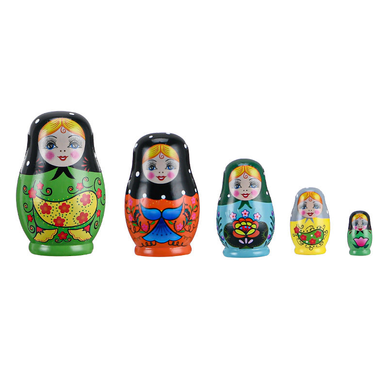 Wooden Russian Five Layer Matryoshka Crafts