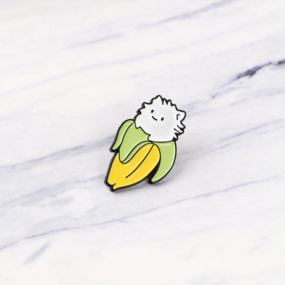 Cat Banana Alloy Pin