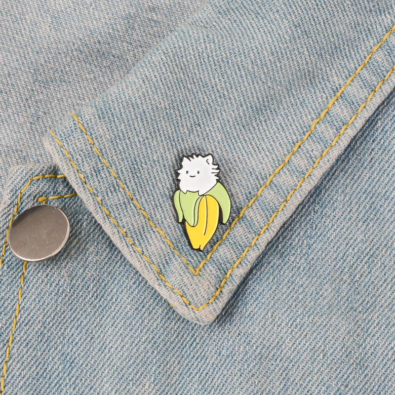 Cat Banana Alloy Pin