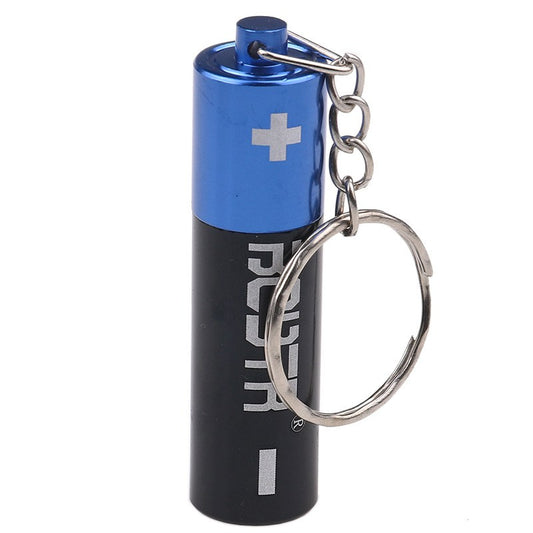 New Hanging Button Battery Metal Keychain Pipe  Product information Material: Metal name: hanging button battery metal pipe Diameter: 13mm Length: 82mm Color: Red Purple Blue Green Gold White packaging: opp bag   Packing list: Metal pipe x1