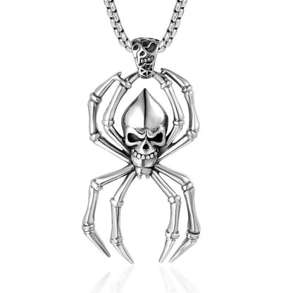 Spider Skull Ghost Head Titanium Steel Pendant