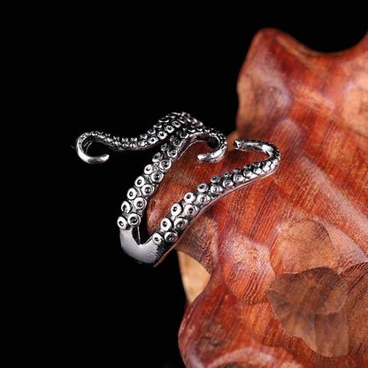 Anillo de aleación ajustable de tentáculos de pulpo de moda