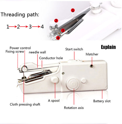 Mini Portable Hand-held Sewing Machine