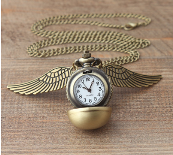 Harry potter golden snitch pocket watch spherical surface smooth vintage do old pocket watch linked list