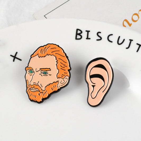 Van Gogh Ear enamel brooch