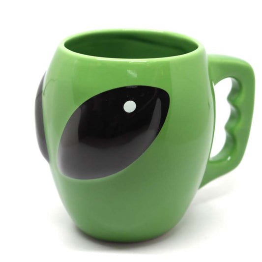 Taza de café Spaced Out Green Alien Head