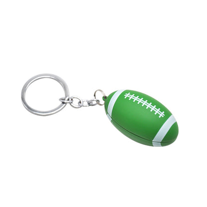 Metal Football Creative Design Smoking Pipe  Product information:  Material: metal Size: 53*15mm Windproof function: yes Additional features: keychain, decoration, U disk, collection, shaver, bottle opener Color: green, black, red, yellow   Packing list:  Comes with*1