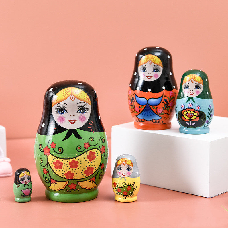 Wooden Russian Five Layer Matryoshka Crafts