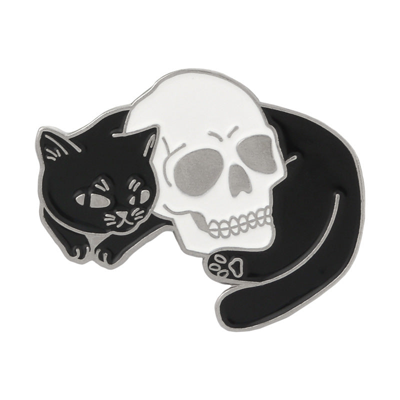 Mysterious Witch Enamel Pin Moon And Stars