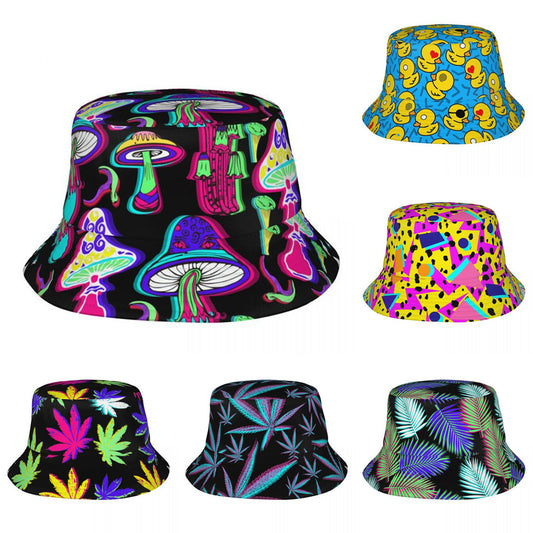 Bucket Hat Psychedelic Magic Mushrooms Fisherman Reflect