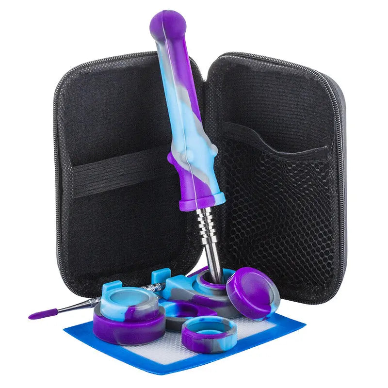 Titanium Pin Pipe Gift Box Silicone Smoking Set