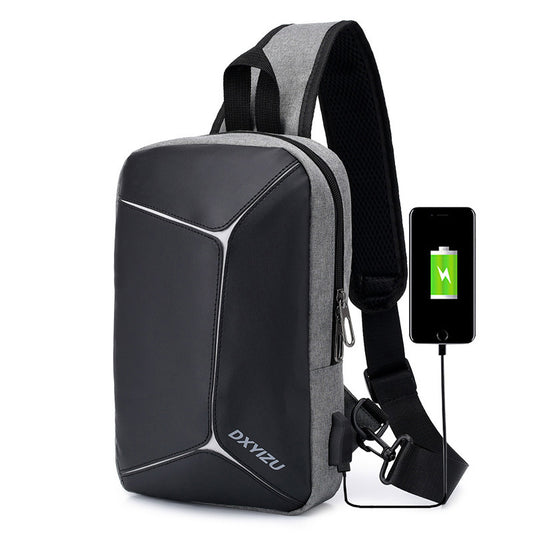 Men's Rechargeable Messenger Shoulder Bag Anti-theft Business Casual Waterproof