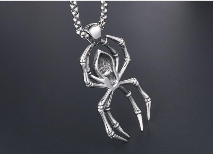 Spider Skull Ghost Head Titanium Steel Pendant