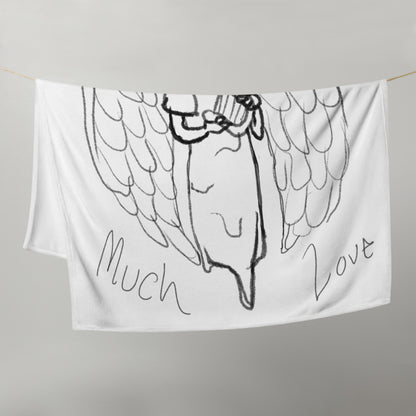 "Angelito De Sebas" "Much Love" Throw Blanket on hanger