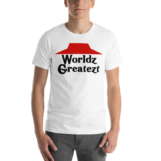 Worlds Greatest Pizza Hut Logo Parody Unisex t-shirt